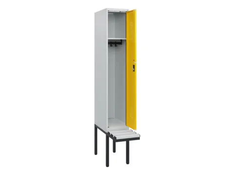 locker met bank,HxBxD 1950x300x815mm,1vak,vak B 300mm,cilinderslot