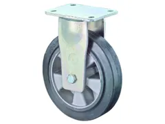 Bokwiel 150kg Øxb 100x40mm Elastisch Mass. Rubb. Zwart Aluminium Velg