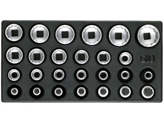 1500 ES-D 19 Set doppen 1/2 inch,UD profiel,in 1/3 ES module