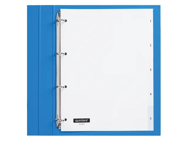 Tabbladen Quantore A4 4-Gaats 1-5 Genummerd Wit Pp