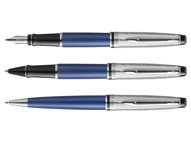 Rollerpen Waterman Expert metallic Blue CT fijn