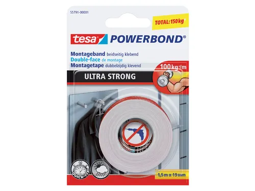 Powerbond dubbelzijdige plakband Tesa ultra 19mmx1.5m