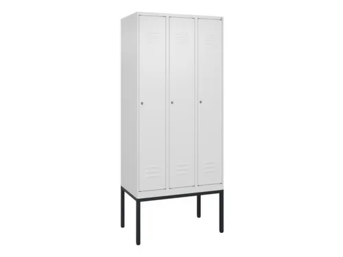 locker,HxBxD 2120x900x500mm,3vak,vak B 300mm,cil.-slot,voetonderstel