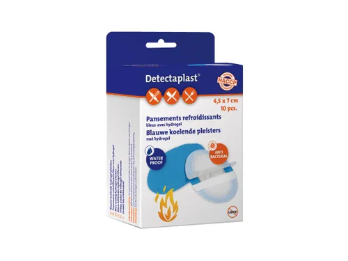 Detectaplast 9301 hydrogelpleister waterafstotend blauw 43x68mm 10 st.