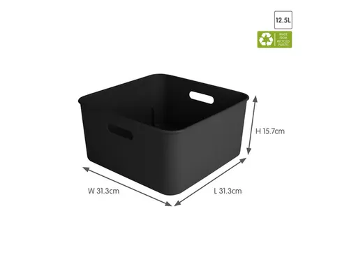 Sigma Home cube box 12,5L zwart - 31,3x31,3x15,7cm