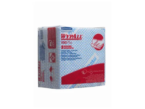 WypAll 19139 sopdoek X80 Plus Hydroknit,¼-vouw,1-laags blauw 240 Stuk