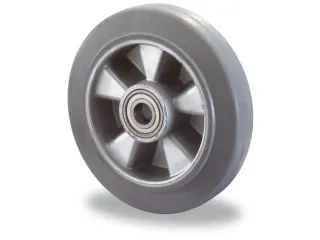 Wiel 400kg 200x50mm Aluminium Velg Elastische Band Grijs - 1