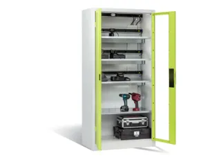 acculaadkast,HxBxD 1950x930x500mm,15stekkerdozen 230 V,ventilator - 1