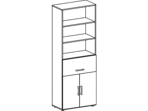 kantoorstelling HxBxD 2160x800x420mm lichtgrijs
