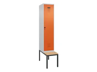 locker met bank,HxBxD 2120x400x815mm,1vak,vak B 400mm,draaigrendel - 3