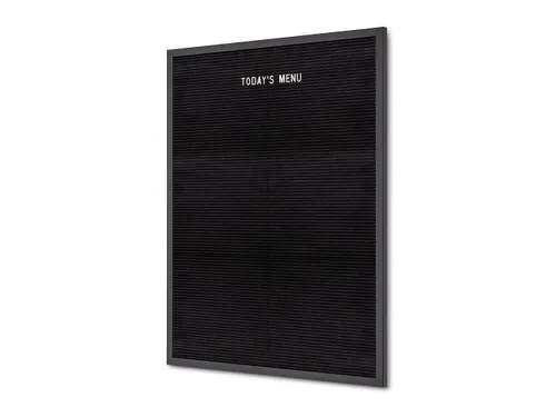 Letterbord Zwart 60x80cm Zwart frame