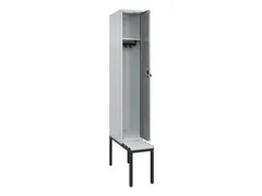 locker met bank,HxBxD 2120x300x815mm,1vak,vak B 300mm,draaigrendel