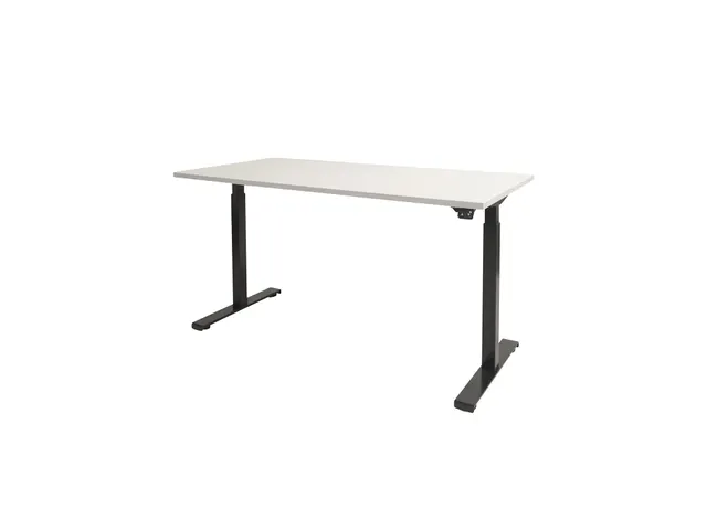 Bureau Assis-debout Dextro Basic Electrique 120x80 Blanc - Cadre Noir