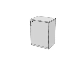 kantoorkast,HxBxD 825x600x445mm,Bl-wit - 1