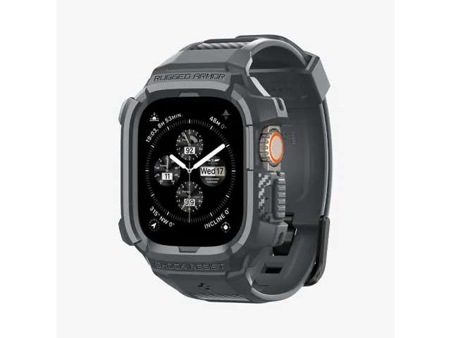 Spigen Rugged Armor Pro Opbergtas Grijs Apple Watch Ultra 49mm Grijs