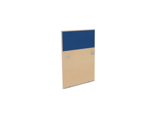 baliepaneel,v. bureau,aanbouw links,B 800mm,NE-esdoorn,BN6016-blauw