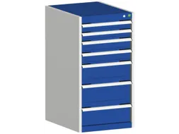 ladekast HxBxD 1000x525x525mm 7laden romp RAL7035 front RAL5010