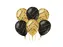 Ballonnen Classy party balloons 'Gefeliciteerd' 30cm Goud-Zwart 6 stuk