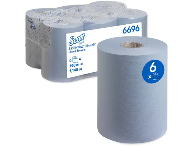 Scott 6696 handdoekrol Slimroll Airflex 1-laags Blauw 190mtr/20cm 6rol