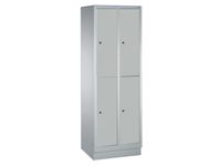 Garderobekast HxBxD 1800x810x500mm 2x2 Vakken B 400mm Cilinderslot