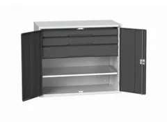 universele kast,HxBxD 1000x1300x550mm,1xStalen bodem,3lade(n)