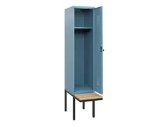 locker met bank,HxBxD 1950x400x815mm,1vak,vak B 400mm,draaigrendel