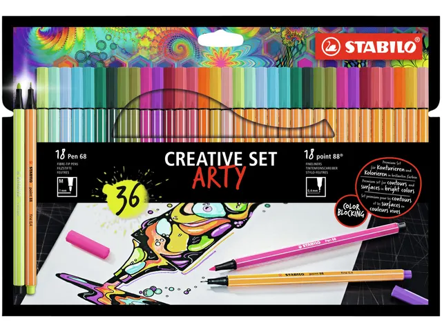 Creative set STABILO 8868/36 Arty assorti etui à 36 stuks