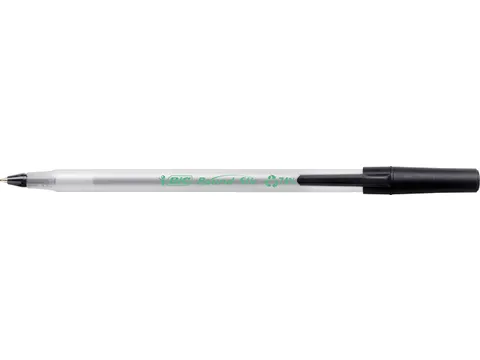 Balpen Bic Ecolutions round stic medium zwart