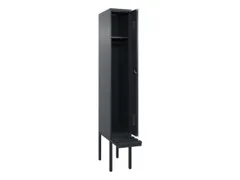 locker met bank,HxBxD 2120x300x815mm,1vak,vak B 300mm,cilinderslot