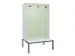 locker met bank,voor scheiding van kleding,HxBxD 2120x1200x815mm,3vak