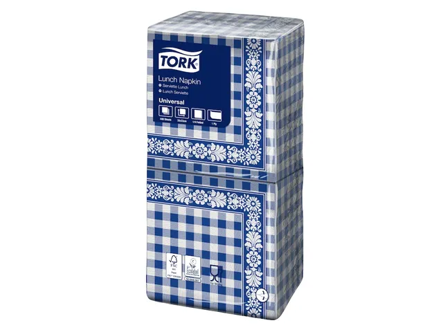 Tork 509351 Lunchservet Blue Check 32,8x32,5cm