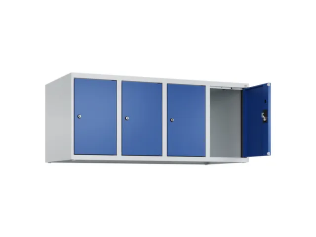 opzetkast,v. locker,4vak.,vak B 300mm,HxBxD 500x1200x500mm