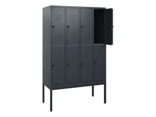 dubbeldekse locker,HxBxD 1950x1200x500mm,4x2vak.,vak B 300mm - 2
