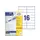 etiket Avery ILK 105x33,8mm 100 vel 16 etiketten per vel wit