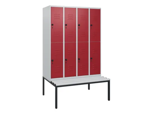 Dubbeldekse dekenkist,HxBxD 1950x1200x815mm,4x2vak.,vak B 300mm