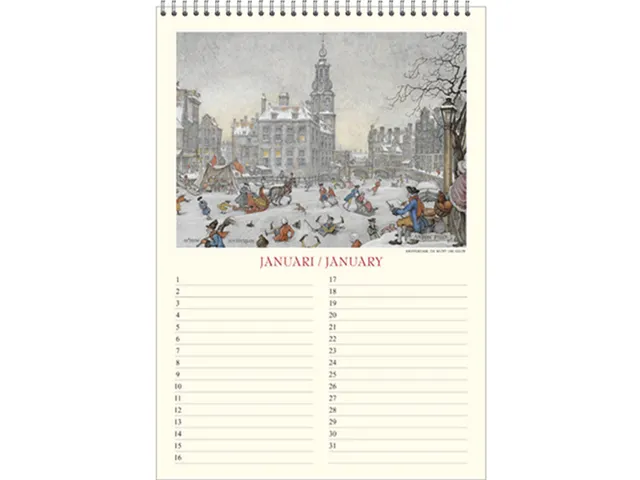 Calendrier anniversaire Anton Piek Zicht op haven A4