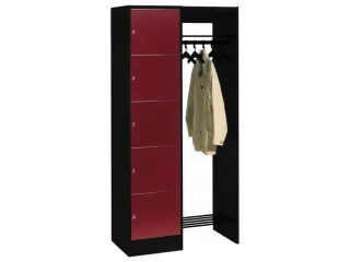 locker met kapstok,HxBxD 1950x960x480mm,romp RAL7016,front RAL7016 - 1