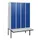 locker met bank,HxBxD 1950x1200x815mm,4vak,vak B 300mm,draaigrendel