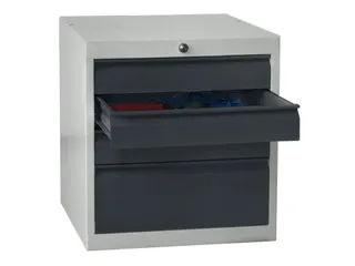 ladekast 600x500x600mm 4laden cilinderslot RAL7035 front RAL7016 - 1