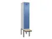 locker met bank,voor scheiding van kleding,HxBxD 2120x400x815mm,1vak