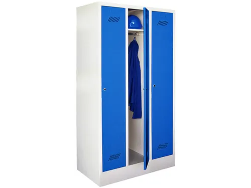 locker,HxBxD 1850x900x500mm,3vak,vak B 300mm,RAL7035,front RAL7035