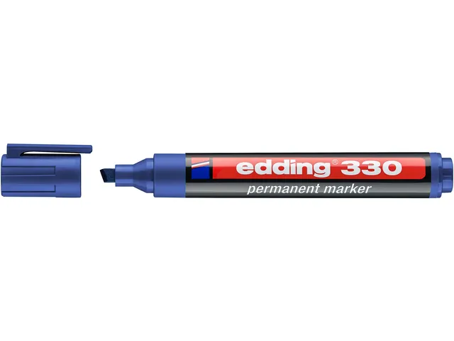 Viltstift edding 330 schuin 1.5-5mm blauw