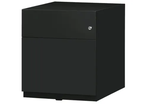 Mobiel Ladenblok Staalplaat 495x420x565mm 1hangmappenlade 1lade Zwart