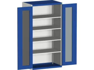 systeemkast,HxBxD 2000x1050x650mm,4xStalen bodem,5-punts sluitsysteem - 1