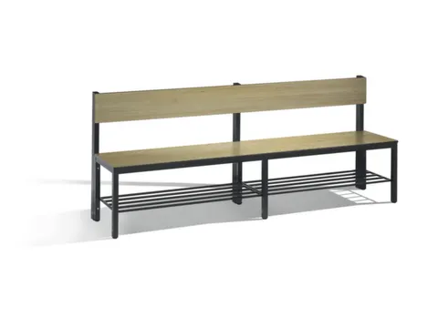 omkleedbank,HxLxD 796x2000x407mm,HPL eiken-sereno,frame staal RAL7021