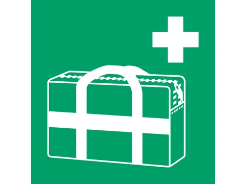 Pictogram bordje Djois EHBO koffer 200x200mm groen