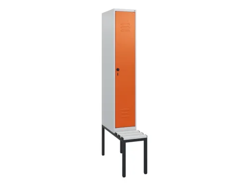 locker met bank,HxBxD 1950x300x815mm,1vak,vak B 300mm,draaigrendel