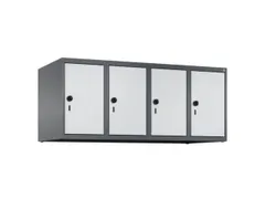 opzetkast,v. locker,4vak.,vak B 300mm,HxBxD 500x1200x500mm,vleugeldeur