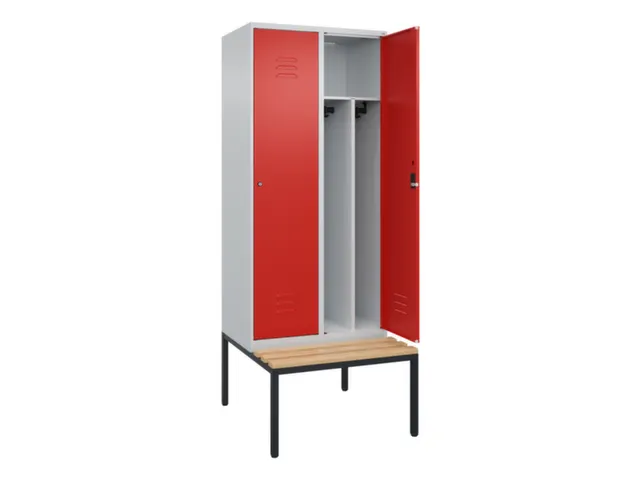 locker voor scheiding van kleding,HxBxD 2120x800x815mm,2vak