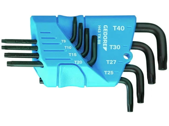 H 43 TX-88 Jeu de tournevis d'angle dans un support 8pièces TX T9-T40